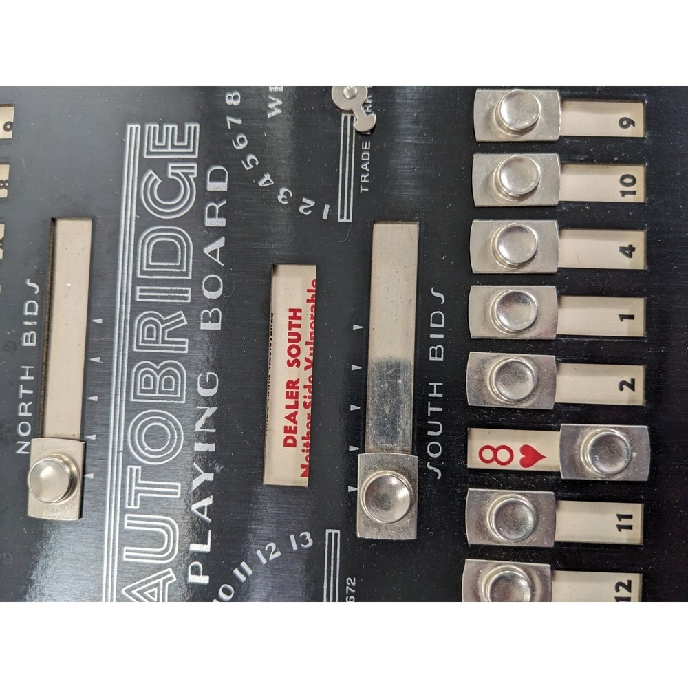 Vintage 1938 Art Deco Black EUC Autobridge Playing Board - Picture 3 of 14